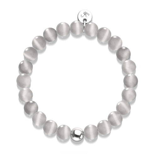 Samtsturm | 925 Sterling Silber | Cheshire Glas Armband